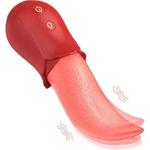 Clitoral Vibrator Παιχνίδια σεξ ενηλίκων για γυναίκες Rose Sex Toy Ρεαλιστικές δονητές γλώσσας Παιχνίδια για το γλείψιμο της κλειτορίδας Μασάζ θηλής