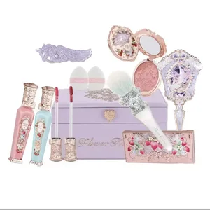 Flower Know Strawberry Rococo All-In One Dárková sada Make-up Kit Kompletní profesionální zahradní zrcátko Blush Powder Lip Cream Flowerknows