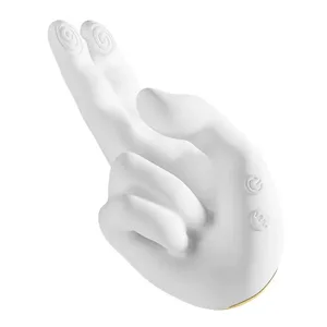 ماساژور واژینال ویبراتور نقطه G عمده فروشی محرک گیره انگشتی واقع بینانه گرم کننده دستان انعطاف پذیر اسباب بازی جنسی زنان 18 سال به بالا