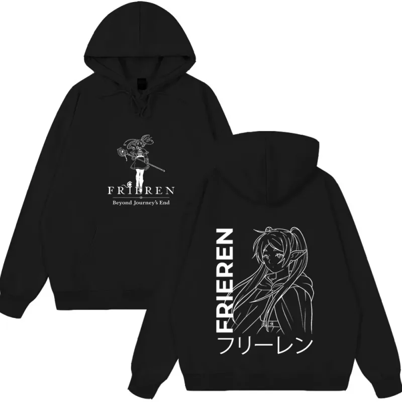 Anime Frieren: Beyond Journey's End Sudaderas amb caputxa Roba d'home de dona de moda Tops Harajuku d'estil de parella porta roba polar d'hivern