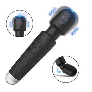 Vibrador potent Vareta màgica per a dona Massatge impermeable recarregable USB Vibrador de punt G del clítoris Joguina sexual adequada per a adults
