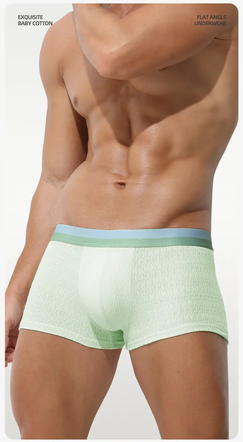 Boxer da uomo in cotone intimo da uomo boxer estivi sottili di tendenza per ragazzi boxer sportivi antibatterici
