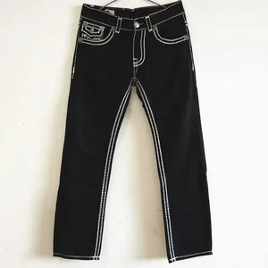 Europese Amerikaanse nieuwe mode heren zwart wit casual trendy eenvoudig basic recht plus size denim broek mannelijke jeansbroek