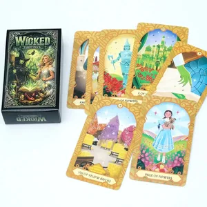 Dek Tarot Jahat - Set Tarot Tradisional 78 Kartu Penuh Kartu Ramalan Bertema Fantasi untuk Pemula dan Kolektor
