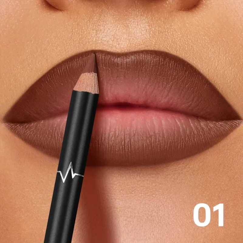 Pudaier 6-Warna Waterproof Matte Lip Liner - Formula Tidak Pemindahan Tahan Lama Kemasan Matte 6 Warna Serbaguna