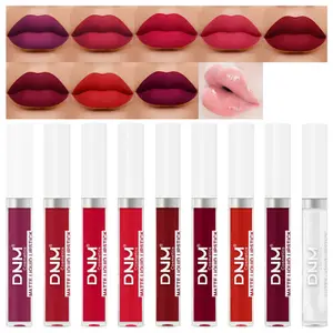 DNM 19 colori rossetto liquido in velluto opaco impermeabile a lunga durata non facile da sbiadire lucidalabbra trucco viola rosso nudo labbra tinta cosmetici