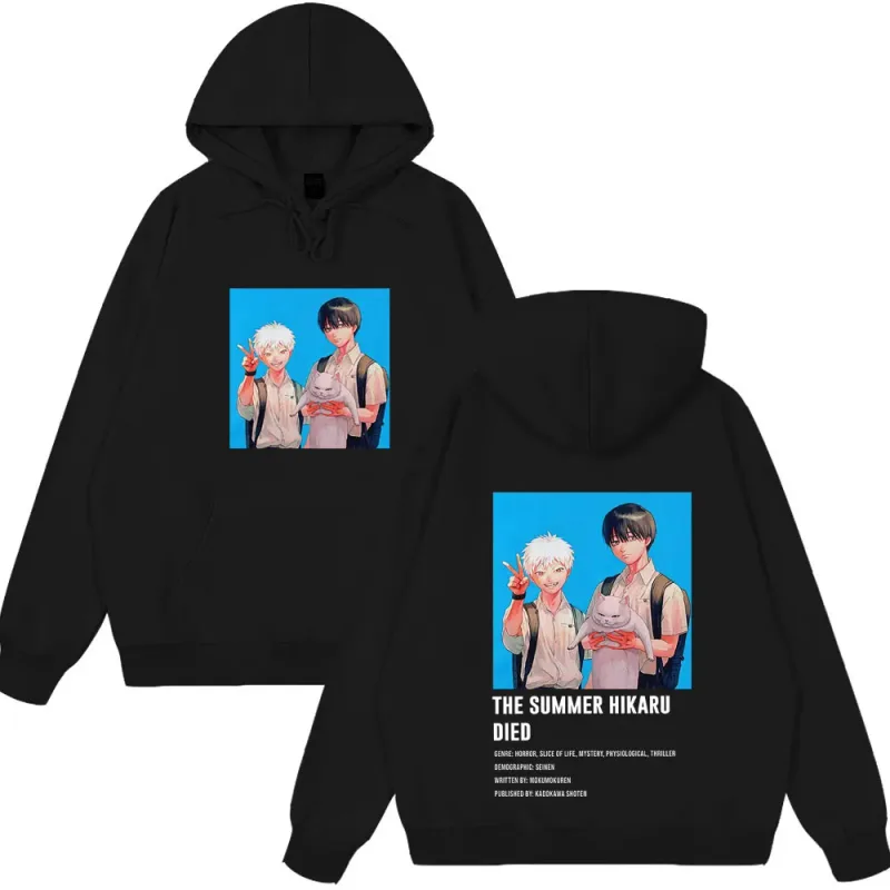 Anime The Summer Hikaru Died Hoodies Hikaru Yoshiki Manga Hoodies Homes Dones Roba casual Acollidora màniga llarga Divertida Streetwear