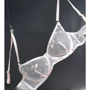 Bán Chạy Nhất Bộ Đồ Lót Ren Thêu Lưới Trong Suốt Gợi Cảm Siêu Mỏng Sheer Bra & Quần Lót Thông Thoải Mái Đồ Lót Nữ 32‑38AB