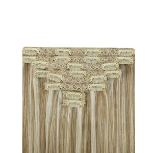 VeSunny Klipsli Saç Uzantıları Gerçek Saç 8 PCS Atkı 140G-160G Saç Remy Saç Tam Kafa Klipsli Saç Uzantıları 8 PCS Atkı