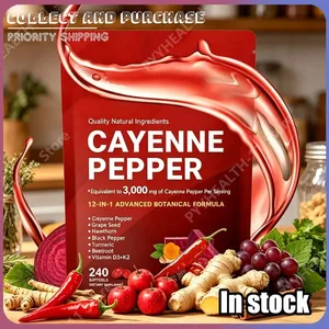 Cayenne Pepper Softgels Doplněk s hroznovým jádrem Červená řepa Kurkuma Vitamíny D3 K2 Bylinný přípravek na podporu zdraví cév nohou