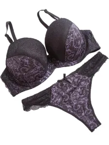 MAM Lady Lace Push Up BH-sett 32/70 34/75 36/80 38/85 40/90 42/95 C D E F G Cup Undertøy Truser Dame Sexy Undertøy B04