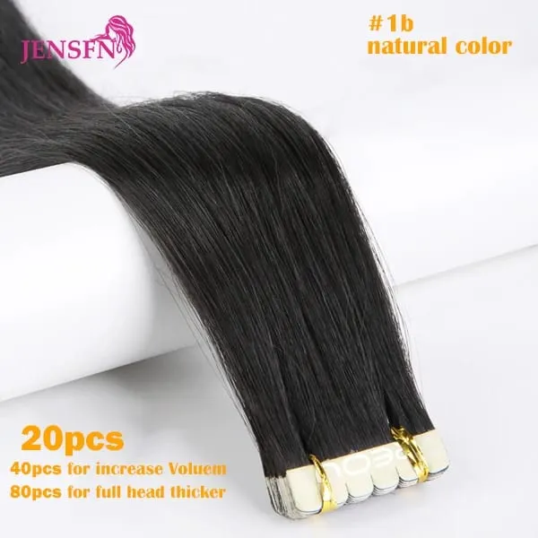 High Quality Mini Tape In Hair Extensions 100% Remy Natural Real Human Hair 16"-26"Inch Straight Tape Ins For Salon