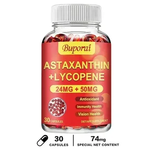 Capsule di astaxantina + licopene - Supporta la salute delle articolazioni oculari e della pelle Migliora l'immunità Accelera il metabolismo Non OGM