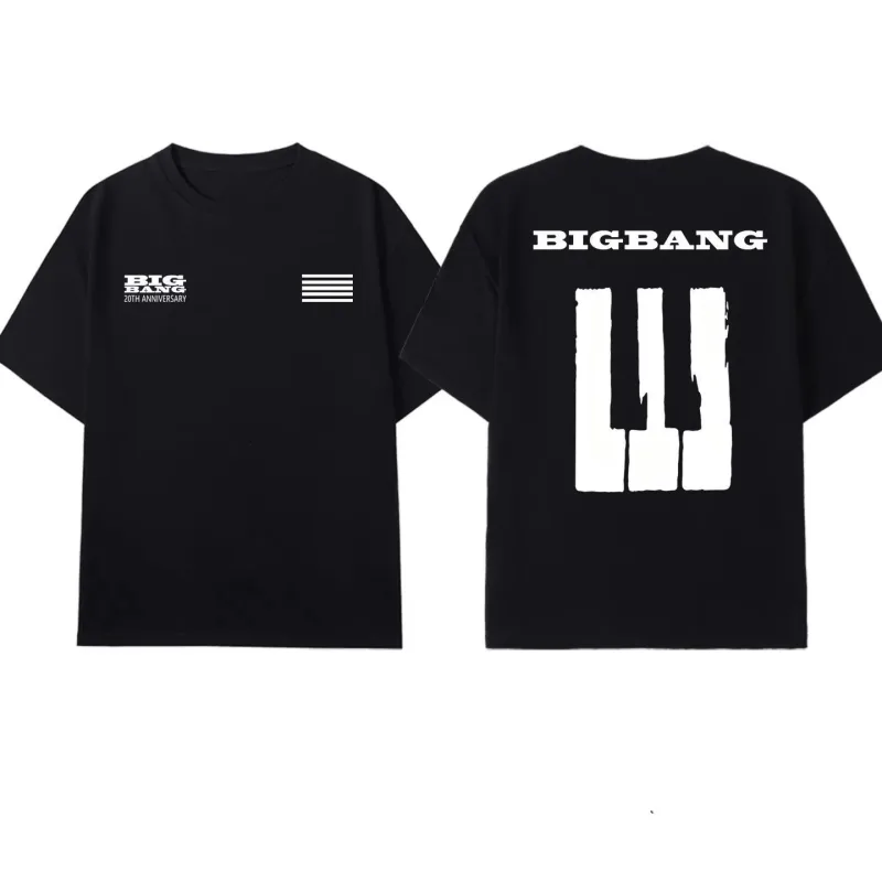 Bigbang 20th aniversário concerto camiseta g-dragon fãs de manga curta unissex feminino respirável suor absorvente camiseta masculino hoodies