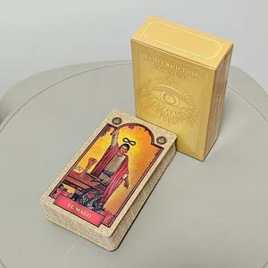 10.3*6cm Golden Waite Tarot ஸ்பானிஷ் மொழி Español 78 Pcs Tarot Cards Pocket Edition