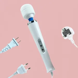 Mega Wand Vibrador súper fort alimentat amb CA amb cable amb cable Potent massatge de varetes de mà Joguina sexual Recuperació esportiva Dolors musculars