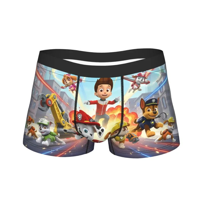 Paw Dogs Patrols Trunk Pouch Intimo Design di alta qualità Boxer Brief Traspirante Mutande da uomo Taglia grande 2XL