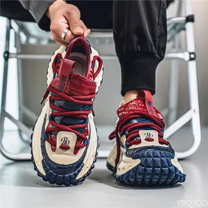 Sepatu Penambah Tinggi Sol Tebal Serbaguna Modis Baru Musim Semi Musim Panas Pria Sepatu Olahraga Pria Nyaman Kasual