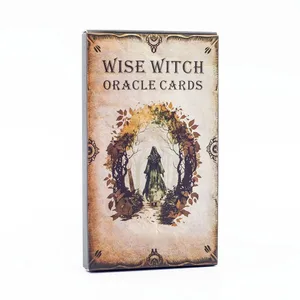 Kad Oracle Wise Witch 20Pcs Versi Bahasa Inggeris Kad Tarot Ramalan Nasib Permainan Kad Peramal Permainan Papan Parti 12x7cm