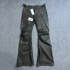 روکش اپیلاسیون به سبک Techwear شلوار شلوار جین پانک گشاد شلوار جین مردانه کمربند شلوار کلاسیک موتور سیکلت معمولی