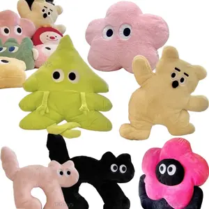 Celebrity Girly Bloem Kussen Sofa Decor Kawaii Kat Beer Kussen Knuffels Regenboog bloemen hoepel Bunny Knuffel Kerstmis