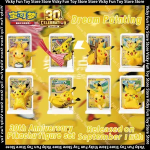 Baru 100% Asli Pokemon Cards Dream Painting Ulang Tahun Ke-30 Set Rajah Pikachu Koleksi PTCG Booster Pack Kotak Mainan Hadiah