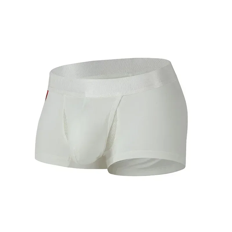 Plus size M-XXXL verão dos homens boxer shorts de algodão sexy roupa interior shorts calcinha respirável macio masculino boxers u lingerie convexa