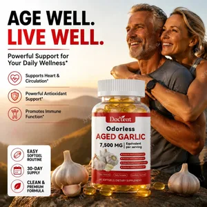 Geurloos verouderd knoflookextract 7500 mg equivalent 60 softgels - Immuunondersteuning Hartgezondheid Antioxidantsupplement voor volwassenen