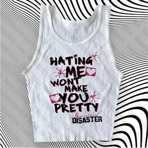 Îmbrăcăminte pentru femei Topuri decupate pentru femei Tancuri și camisole Haine grunge Top Y2k Bluze pentru femei estetice Emo Harajuku