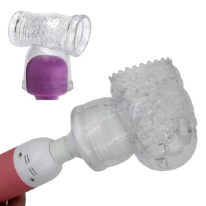G-spot ынталандыратын вибратор бас қақпағы эротикалық аксессуарлар сиқырлы таяқша тіркеме силикон AV таяқшасы бас қақпағы ересектерге арналған секс ойыншықтары әйелдерге арналған