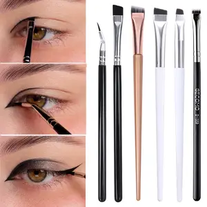 Profesjonalne pędzle do eyelinera w brwiach miękkie kątowe ostrze cienkie płaskie konturowanie brwi eyeliner pędzel do makijażu kobiety narzędzia do makijażu oczu