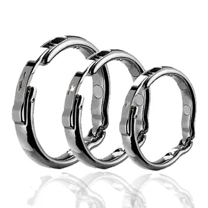 Anello del rubinetto del pene in metallo per gli uomini Eiaculazione ritardata regolabile Varie dimensioni Bondage in acciaio inossidabile Erezione Giocattoli del sesso per adulti