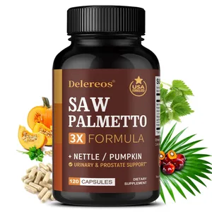 Suplemento de palma enana americana | Cápsulas de aceite de semilla de ortiga y calabaza para una potente fórmula 3X que respalda la próstata y la vejiga para hombres