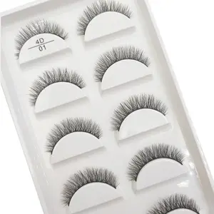 Yeni 5 Çift Doğal Vizon Sahte Kirpik Makyaj Kısa Kirpik Uzatma Sahte Göz Lashes Sahte Cils Makyaj Güzellik Cilios