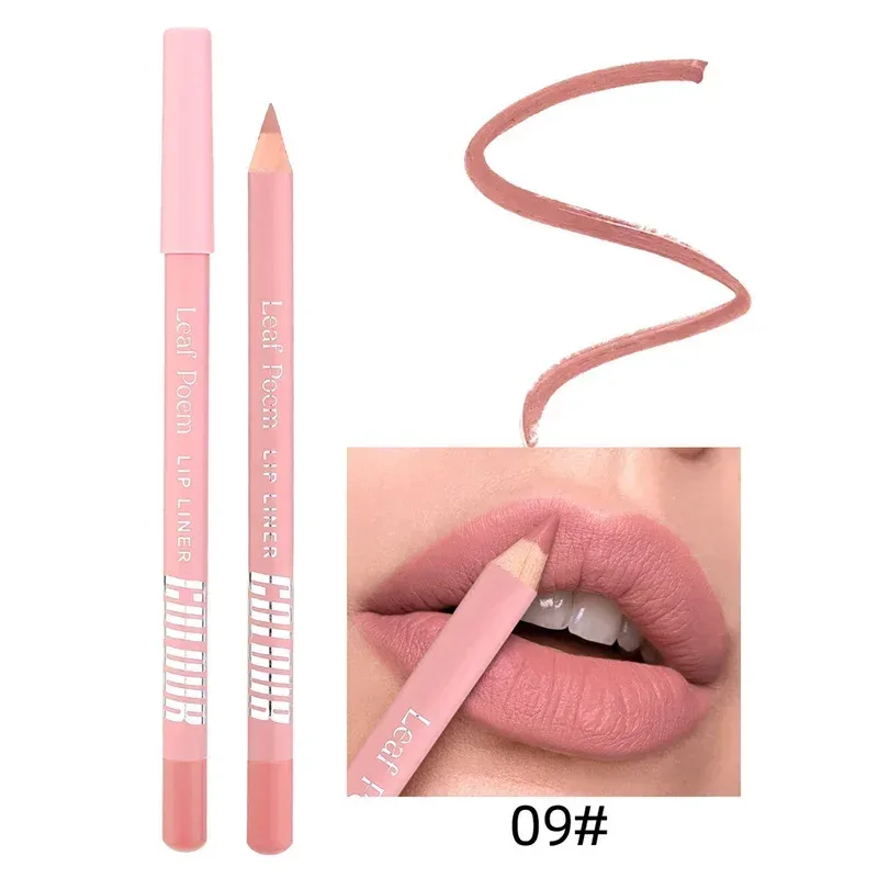 Pensel Pelapik Bibir Matte Kalis Air 12-Warna Tahan Lama Pelapik Bibir Kalis Kotor Formula Tidak Pemindahan Garis Garis Tepat Solekan Pensel Bibir