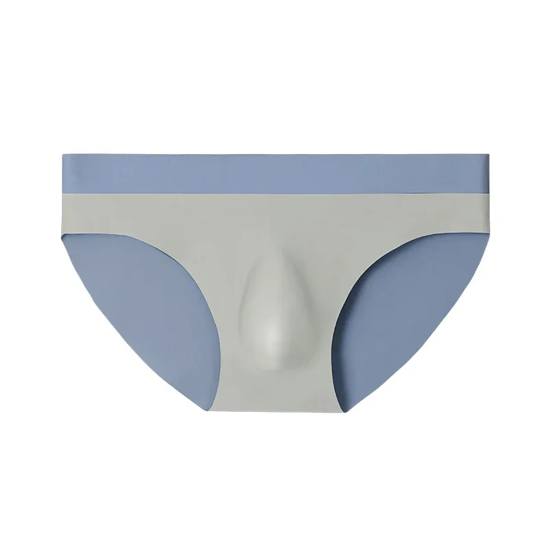 Sömlösa underkläder i issilke för män 3D triangelshorts sommar tunna kalsonger pojkar sportshorts 3256808552917215
