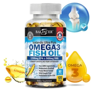 Vahvuus Omega 3 -kalaöljy 2250mg Wild Caught High EPA 1200mg & DHA 900mg Tukee sydäntä, aivoa, silmäniveliä ja ihoa