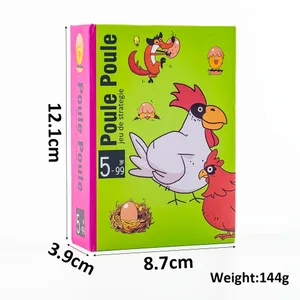 Hot board game Chicken Chiu Chiu Board Game Piou Piou Casual Party Card Game Mga Regalo sa Intelektwal na Laruan 12.1*8.7cm