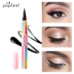 Der meistverkaufte Popfeel Black Liquid Eyeliner Pen Make-up für Frauen, langlebig, schnell trocknend, Arrow Smooth Eyeliner Pencil Cosmetic. Neu