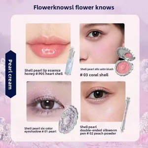 Flowerknows caixa de presente conjunto de maquiagem pequeno anjo caixa completa lábio esmalte blush concha jóias flor saber kit de presente de aniversário