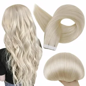 Nastro dritto osseo nelle estensioni dei capelli # 60 Nastro invisibile nelle estensioni dei capelli umani per il salone Capelli umani veri al 100% di alta qualità