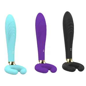 Vibrator magnetic în formă de C Orissi Jucărie sexuală de cupluri reîncărcabilă cu trei capete