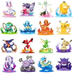 Γνήσιες φιγούρες δράσης Pokemon Pikachu Mewtwo Figurine Gardevoir Sylveon Anime Collect Model Pocket Monster Toy Gift