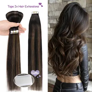 ไม่มีรอยต่อเทปต่อผมมนุษย์ Remy เทปต่อผมมนุษย์ที่มองไม่เห็น Natural Hair Extensions สำหรับผู้หญิง 50g/ 100g
