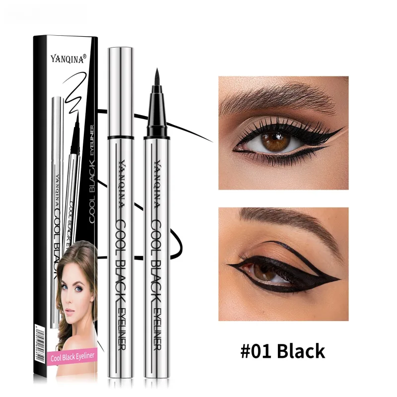 Quick-Drying Liquid Eyeliner Waterproof Smudge-Proof Long-Lasting Black Brown Tamang-tama para sa mga Nagsisimula Liquid Eye Liner Pen