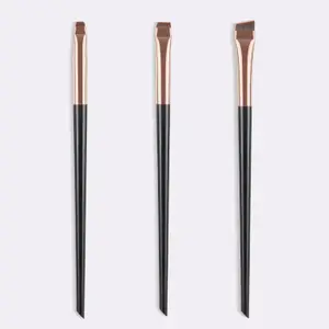 Eyelinerbørste Brynfarvet Børster Øjenbrynsbørster Sæt Finvinklet Punkt Vinklet Skråfarvet Ultratynd Flad Makeup Premium Eye