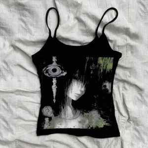 Gothic Women Tops Y2k Vintage Crop Tops Harajuku Emo 90s Gothic Clothes Vintage Woman Summer corset Shoujo Girl Style Emo