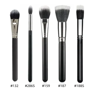 Duo Fiber Ansiktsbørste 187 188 Multi-Purpose lett Powder Foundation Blush Highlighter Skjønnhetssminkebørster Verktøy 132 159