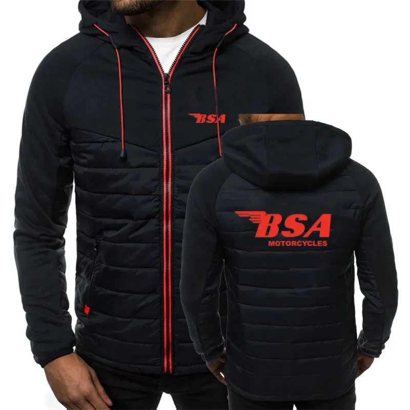 Veste à capuche en coton pour hommes, nouveau Bsa motos, 7 couleurs, fermeture éclair, sweat-shirt décontracté, Patchwork, manteau à manches longues, 7 couleurs, 2023