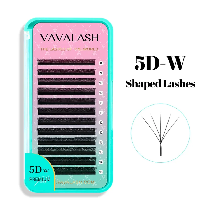 Extension de cils en forme de W 3D 4D 5D 6D 8D cils naturels doux préfabriqués Extensions de cils en éventail